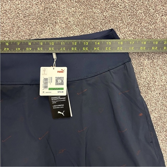 Puma Women's Love Golf Skort Size L Navy Power Shape UPF 50+ Stretch NWT $75 - Picture 8 of 16
